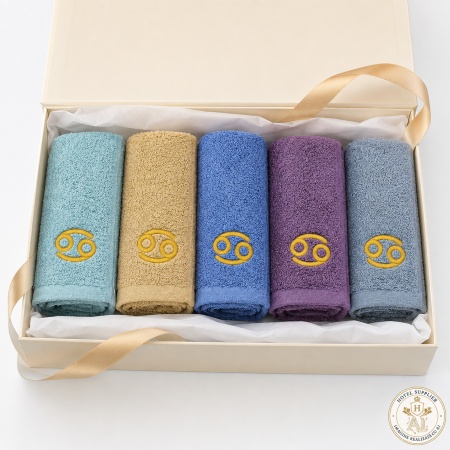 Set 5 prosoape de mâini și bucătărie cu broderie Rac 30 × 50 cm, 400 g/m² - Img 4