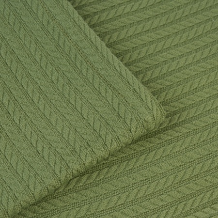 Cuvertură Pled tip Spic Verde – 240 × 240 cm, 100% bumbac, 300 g/mp - Img 3