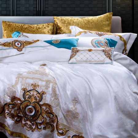 Lenjerie Luxury Exquisite Gold Royal Brodata - Img 7