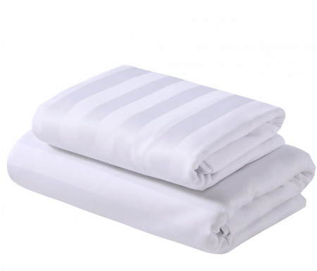 Set 10 Lenjerii de pat Hotel - DAMASC GROS Dungat 150 g/mp - dunga 2,7 cm - Dubla - Img 2