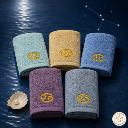 Set 5 prosoape de mâini și bucătărie cu broderie Rac 30 × 50 cm, 400 g/m² - Img 5