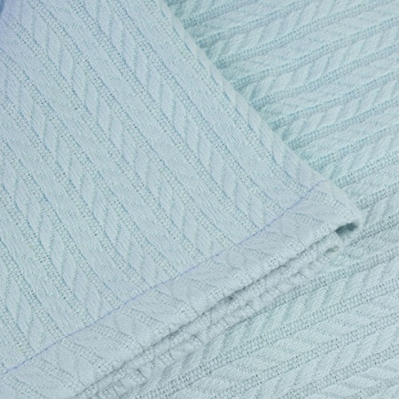 Cuvertură Pled tip Spic Aqua – 240 × 240 cm, 100% bumbac, 300 g/mp - Img 2
