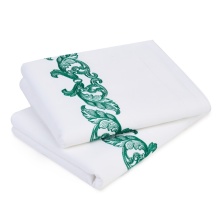 Lenjerie SATEN - 155gr/mp - Matrimoniala - Broderie Leaf - Img 2