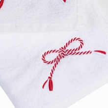 Set 2 Prosoape baie Brodate cu broderie color, Model Martisor, bumbac 100% - Img 5
