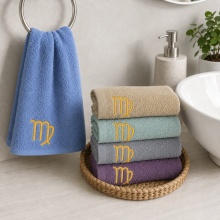 Set 5 prosoape de mâini și bucătărie cu broderie Fecioara 30 × 50 cm, 400 g/m² - Img 4