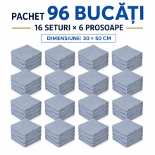 Set 96 prosoape de mână Gama Practic, 30 × 50 cm, 100% bumbac – protecția muncii, parastase și uz profesional- Gri