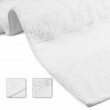 Prosop baie pentru brodat, Bumbac 100%, alb, 70x140cm - 700g/mp - Img 4