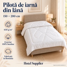 Pilotă de iarnă din lână 150x200 cm, 650 g/m², Hotel Supplier — amazon