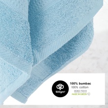 Set 4 Prosoape Corp 70x140cm 100% bumbac 500 g/mp, premium, Bleu - Img 2