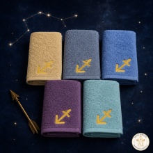 Set 5 prosoape de mâini și bucătărie cu broderie Sagetator 30 × 50 cm, 400 g/m² - Img 5