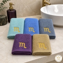 Set 5 prosoape de mâini și bucătărie cu broderie Scorpion 30 × 50 cm, 400 g/m² - Img 3