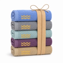 Set 5 prosoape de mâini și bucătărie cu broderie Varsator 30 × 50 cm, 400 g/m² - Img 3