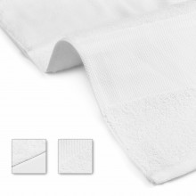 Prosop baie pentru brodat, Bumbac 100%, alb, 50x90cm - 700g/mp - Img 2