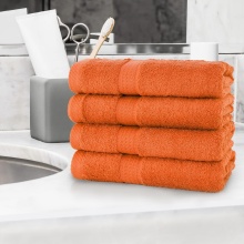 Set 4 Prosoape Corp 70x140cm 100% bumbac 500 g/mp, premium, Portocaliu