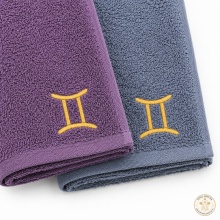 Set 5 prosoape de mâini și bucătărie cu broderie Gemeni 30 × 50 cm, 400 g/m² - Img 2