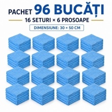 Set 96 prosoape de mână Gama Practic, 30 × 50 cm, 100% bumbac – protecția muncii, parastase și uz profesional-Blue