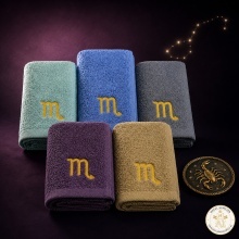 Set 5 prosoape de mâini și bucătărie cu broderie Scorpion 30 × 50 cm, 400 g/m² - Img 4