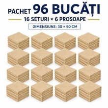 Set 96 prosoape de mână Gama Practic, 30 × 50 cm, 100% bumbac – protecția muncii, parastase și uz profesional- Bej