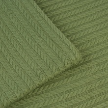 Cuvertură Pled tip Spic Verde – 240 × 240 cm, 100% bumbac, 300 g/mp - Img 3