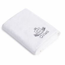 Set 2 Prosoape baie Brodate Alb cu broderie Albastru, Royal Home, bumbac 100% - Img 2