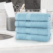 Set 4 Prosoape Corp 70x140cm 100% bumbac 500 g/mp, premium, Bleu