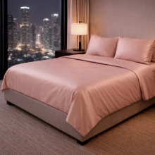 Lenjerie de Pat Satin – Hotel Supplier – 100% Bumbac Premium Satinat – 300 TC Dusty Pink