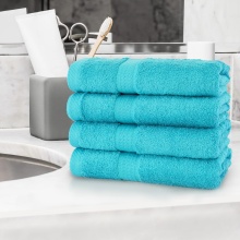 Set 4 Prosoape Corp 70x140cm 100% bumbac 500 g/mp, premium, turcoaz