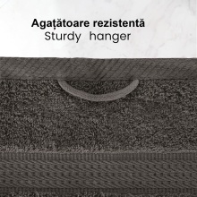 Set 4 Prosoape Fata 50x100cm 100% bumbac 500 g/mp, premium, Gri - Img 4