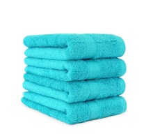 Set 4 Prosoape Fata 50x100cm 100% bumbac 500 g/mp, premium, turcoaz - Img 4