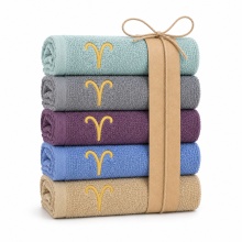 Set 5 prosoape de mâini și bucătărie cu broderie Berbec 30 × 50 cm, 400 g/m² - Img 4