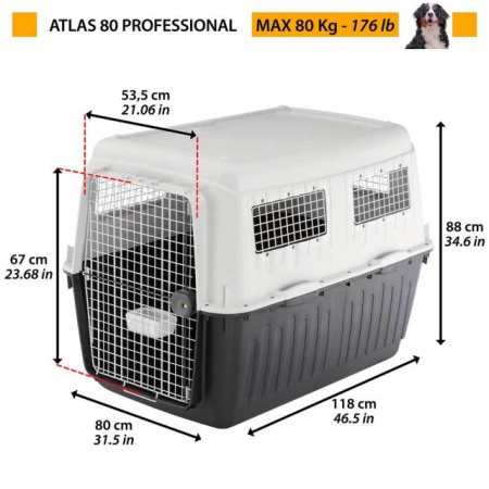 Cusca transport pentru caini, Ferplast, Atlas 80 - Img 4