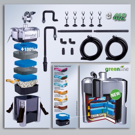 Filtru extern pentru acvariu, JBL, CristalProfi e402 greenline, 40 - 120 L - Img 3