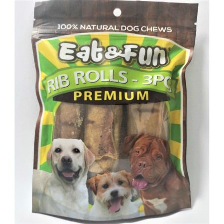 Recompense pentru caini, Eat&Fun, Rib Rolls, 275 G