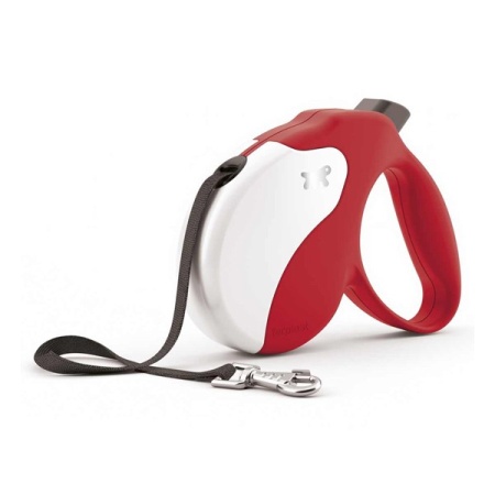 Lesa pentru caine, Ferplast, Amigo Tape, M, Rosu/Alb