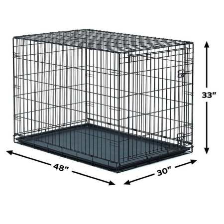 Cusca metalica pentru caini, New World, B48DD, 122 CM - Img 3