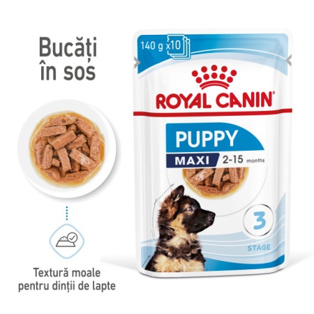 Hrana umeda pentru caini, Royal Canin Maxi Puppy, Box 10 x 140 G - Img 3