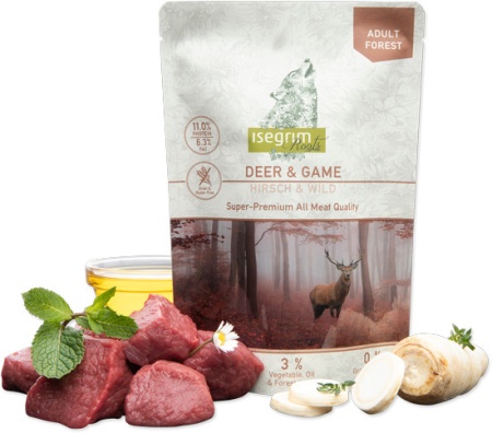 Hrana umeda pentru caini, Isegrim, Deer & Game, 410 G