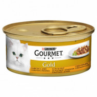 Hrana umeda pentru pisici, Gourmet Gold cu pui și ficat în sos, 24 x 85g