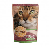 Hrana umeda pentru pisici, Petkult Cat, Sterilizat cu Rata, 100G