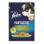 Hrana umeda pentru pisici, Felix Fantastic Iepure în Aspic, 26x85 g