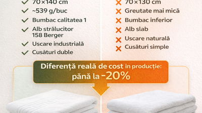 Nu toate prosoapele de 550 g/mp sunt la fel