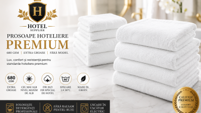 Prosoapele hoteliere premium de 680 g/mp – atunci când confortul și rezistența fac diferența