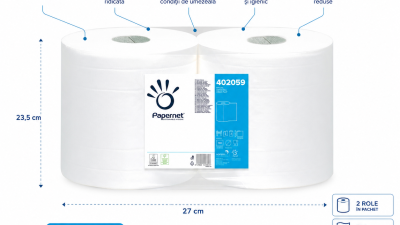 Papernet Dry Tech 402059 – Hârtie industrială profesională cu absorbție ridicată