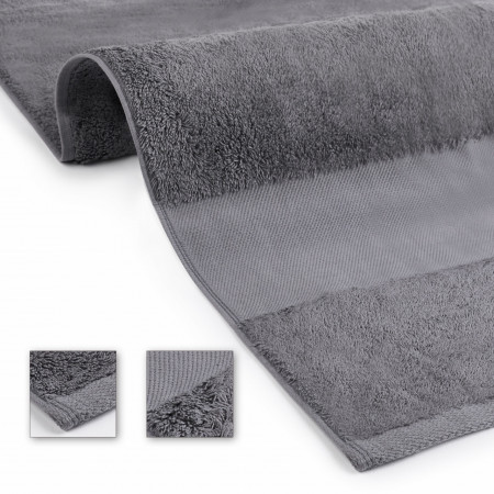 Set 6 Prosoape baie pentru brodat, Bumbac 100%, 50x90cm - 700g/mp -Gri - Img 3