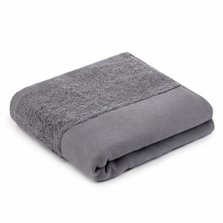 Prosop baie pentru brodat, Bumbac 100%, 50x90cm - 700g/mp-Gri - Img 2