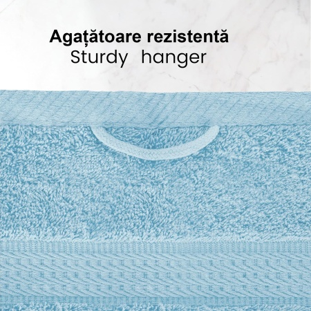 Prosop 100% bumbac 500 g/mp, premium, 70x140cm -Bleu - Img 3