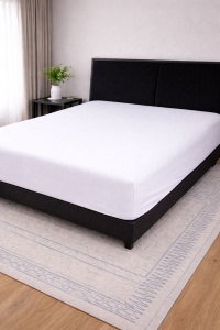 Cearceaf de pat din ranforce, 140 g/m², fără elastic 90x200x25 cm - Img 2