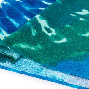 Prosop plajă 70x152cm Model GREEN TIE DYE - Img 3