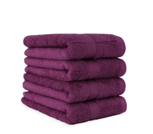 Set 4 Prosoape Fata 50x100cm 100% bumbac 500 g/mp, premium, Mov