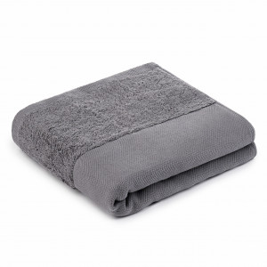 Set 6 Prosoape baie pentru brodat, Bumbac 100%, 50x90cm - 700g/mp -Gri - Img 2